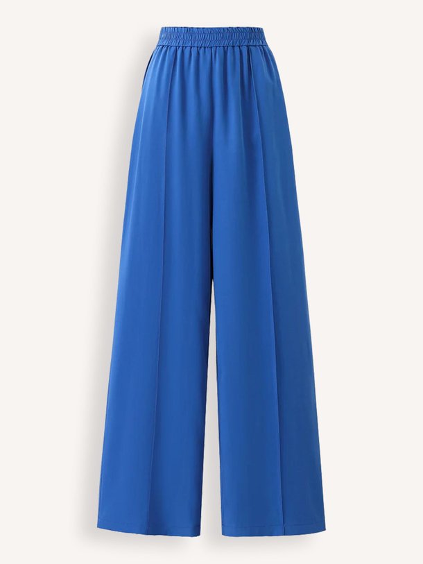 Ontdek de Palmina lyocell wide leg broek van Frnch in de kleur blauw bij Orangebag. Op werkdagen voor 21:45 besteld, morgen in huis.