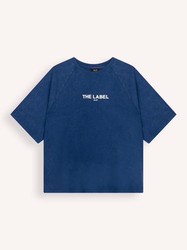 Ontdek de Katoenen logo T-shirt van Alix The Label in de kleur Blauw bij Orangebag. Op werkdagen voor 21:45 besteld, morgen in huis.