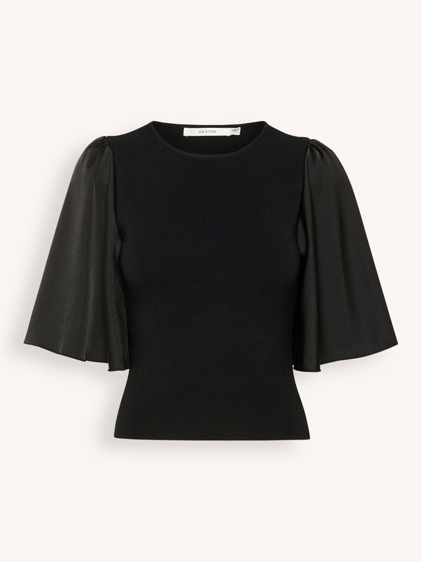 Ontdek de Sama viscosemix top van Gestuz in de kleur zwart bij Orangebag. Op werkdagen voor 21:45 besteld, morgen in huis.