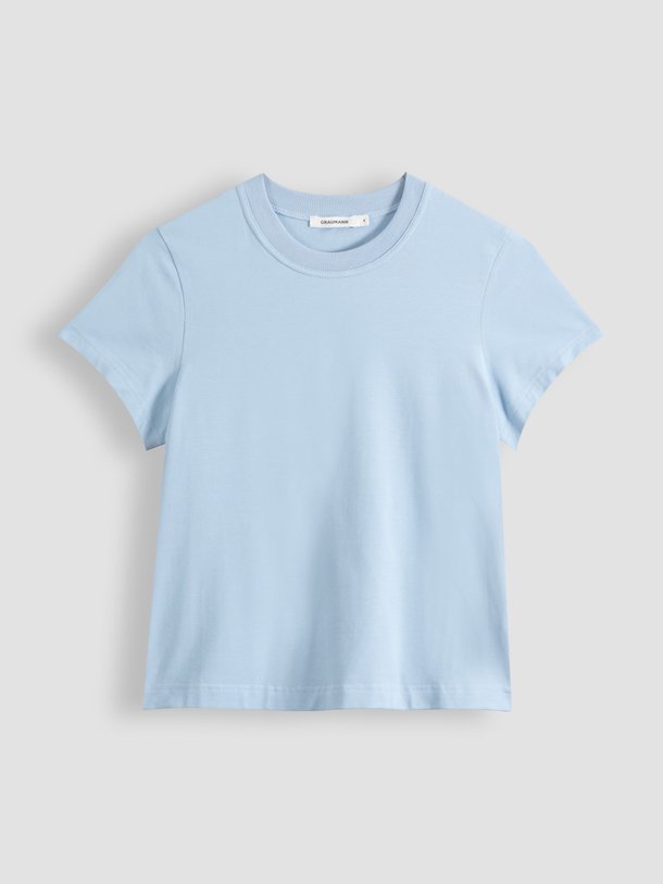 Ontdek de Lenu katoenmix T-shirt van Graumann in de kleur lichtblauw bij Orangebag. Op werkdagen voor 21:45 besteld, morgen in huis.