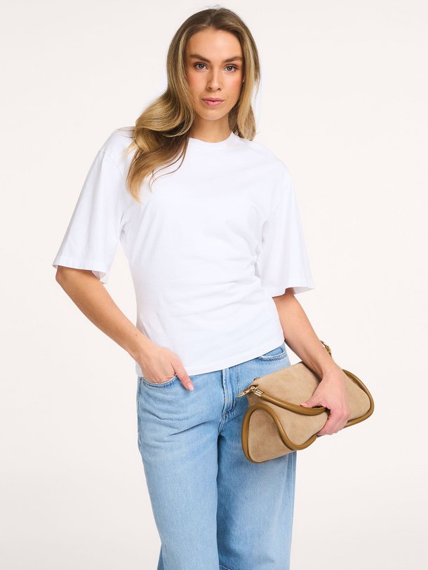 Ontdek de Storey katoenen T-shirt van Agolde in de kleur Wit bij Orangebag. Op werkdagen voor 21:45 besteld, morgen in huis.