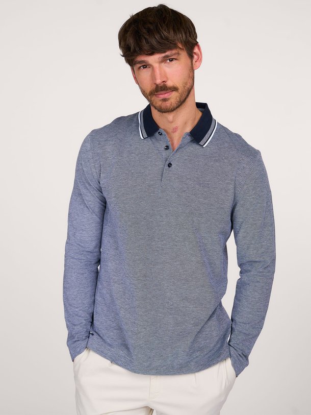 Boss Pittman - Katoenen Piqué Gemêleerde Polo - Grijs Ontdek de Pittman katoenen piqué gemêleerde polo van Boss in de kleur grijs bij Orangebag. Op werkdagen voor 21:45 besteld, morgen in huis.