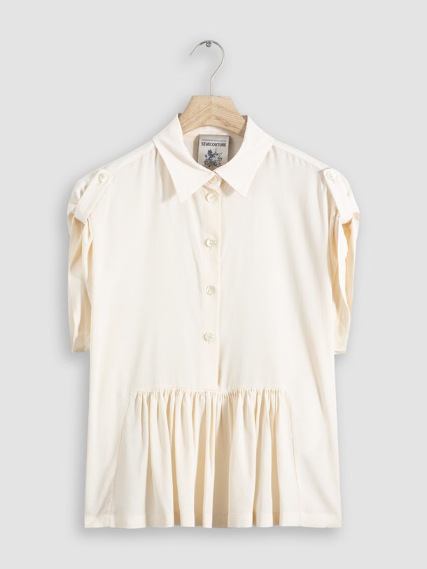 Ontdek de Zijdemix top van Semicouture in de kleur ecru bij Orangebag. Op werkdagen voor 21:45 besteld, morgen in huis.