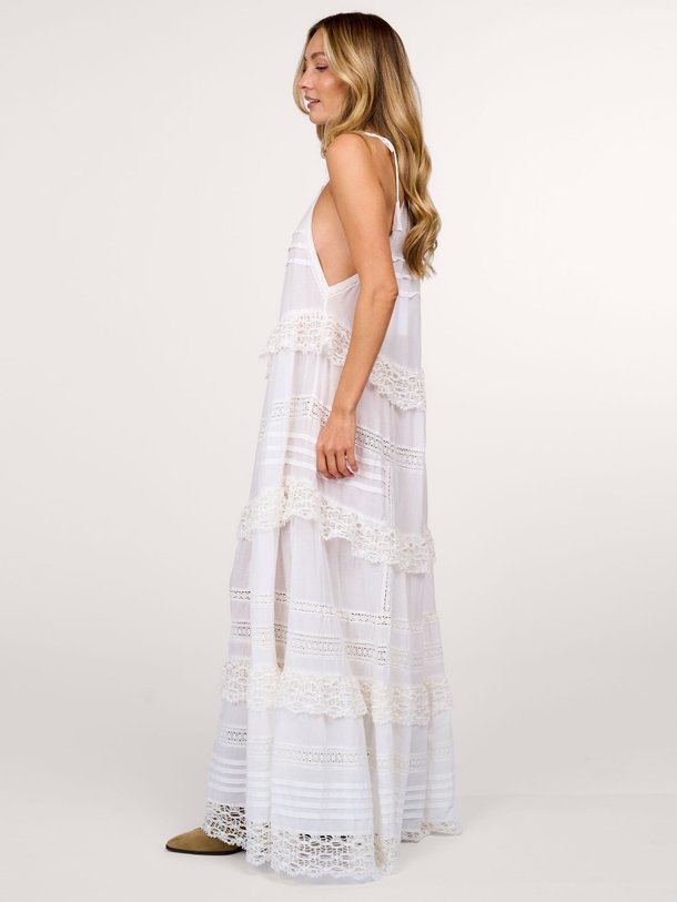 Ontdek de Fuenta organic cottonmix maxi jurk van Munthe in de kleur wit bij Orangebag. Op werkdagen voor 21:45 besteld, morgen in huis.
