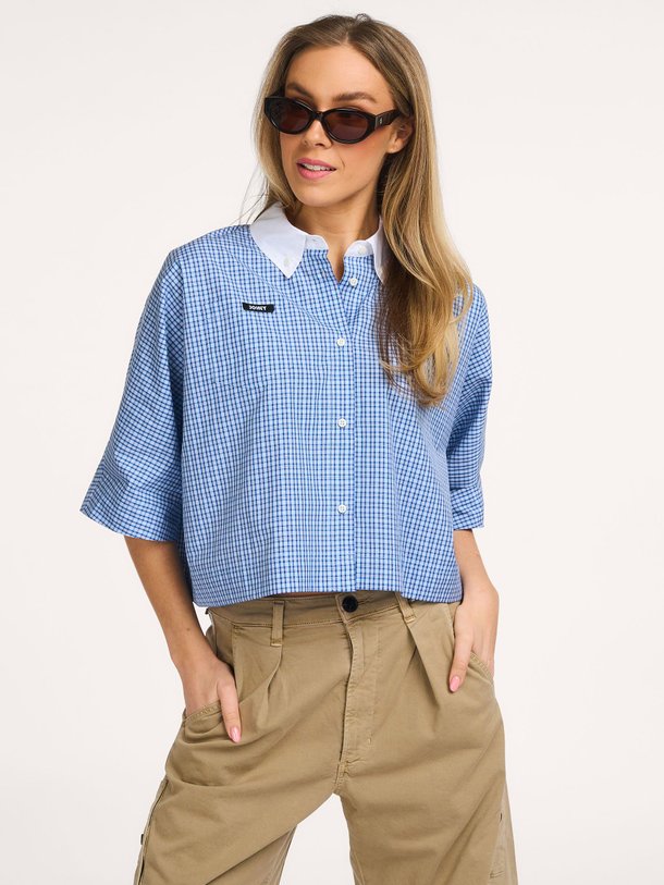 Ontdek de Berry katoenen geruite blouse van Johny in de kleur Blauw bij Orangebag. Op werkdagen voor 21:45 besteld, morgen in huis.