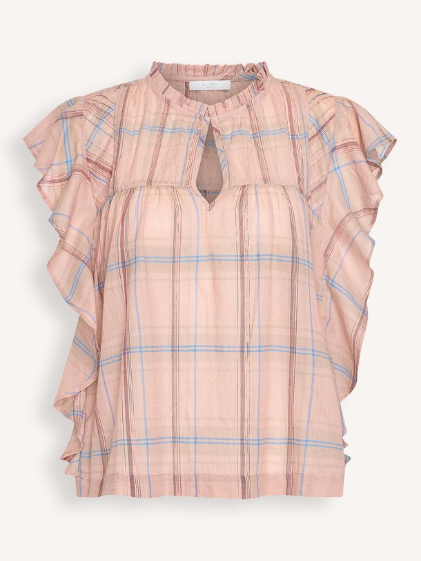 Ontdek de Danee organic cotton geruite top van By-Bar in de kleur Oud roze bij Orangebag. Op werkdagen voor 21:45 besteld, morgen in huis.