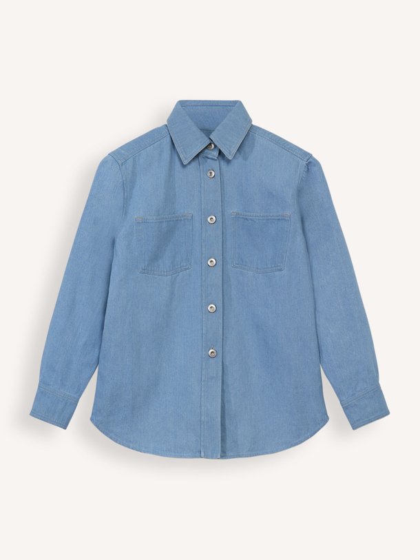 Ontdek de Petra denim blouse van Graumann in de kleur lichtblauw bij Orangebag. Op werkdagen voor 21:45 besteld, morgen in huis.