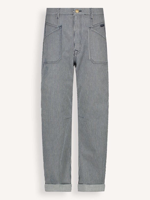 Ontdek de Katoenmix gestreepte broek van Summum in de kleur donkerblauw bij Orangebag. Op werkdagen voor 21:45 besteld, morgen in huis.