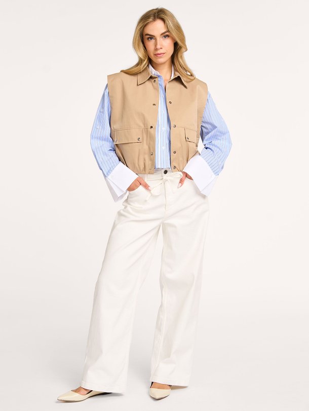 Ontdek de Merca katoenmix gilet van Second Female in de kleur beige bij Orangebag. Op werkdagen voor 21:45 besteld, morgen in huis.