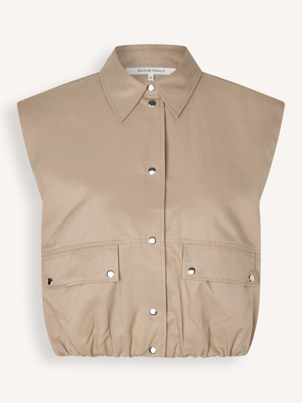 Ontdek de Merca katoenmix gilet van Second Female in de kleur beige bij Orangebag. Op werkdagen voor 21:45 besteld, morgen in huis.