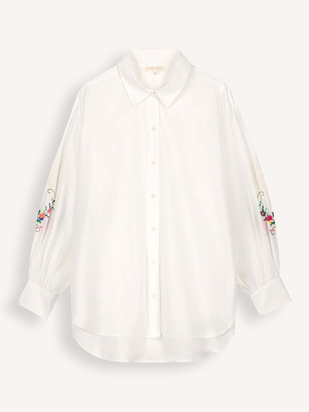 Ontdek de Reynald organic cotton blouse van Louise Misha in de kleur wit bij Orangebag. Op werkdagen voor 21:45 besteld, morgen in huis.