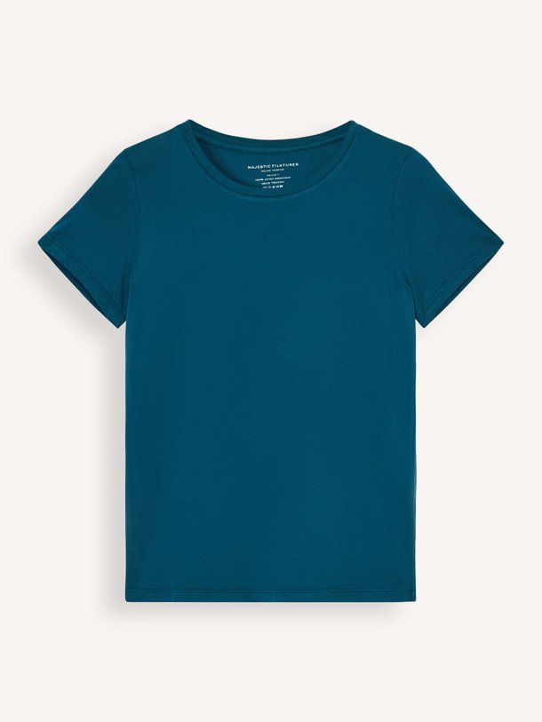 Ontdek de M537 Organic cotton T-shirt van Majestic Filatures in de kleur blauw bij Orangebag. Op werkdagen voor 21:45 besteld, morgen in huis.