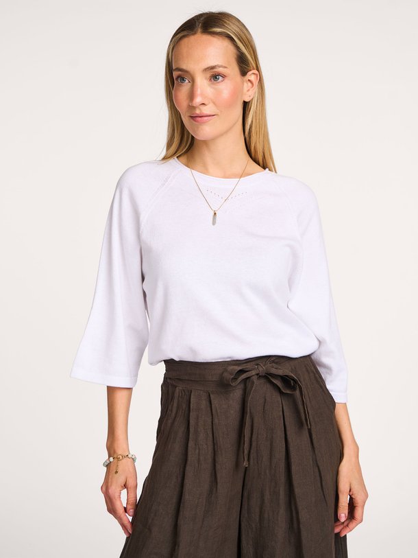 Ontdek de Dubai katoenmix trui van La Fee Maraboutee in de kleur wit bij Orangebag. Op werkdagen voor 21:45 besteld, morgen in huis.