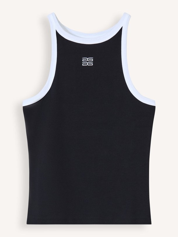 Ontdek de Drew katoenmix rib logo tanktop van Gestuz in de kleur zwart bij Orangebag. Op werkdagen voor 21:45 besteld, morgen in huis.
