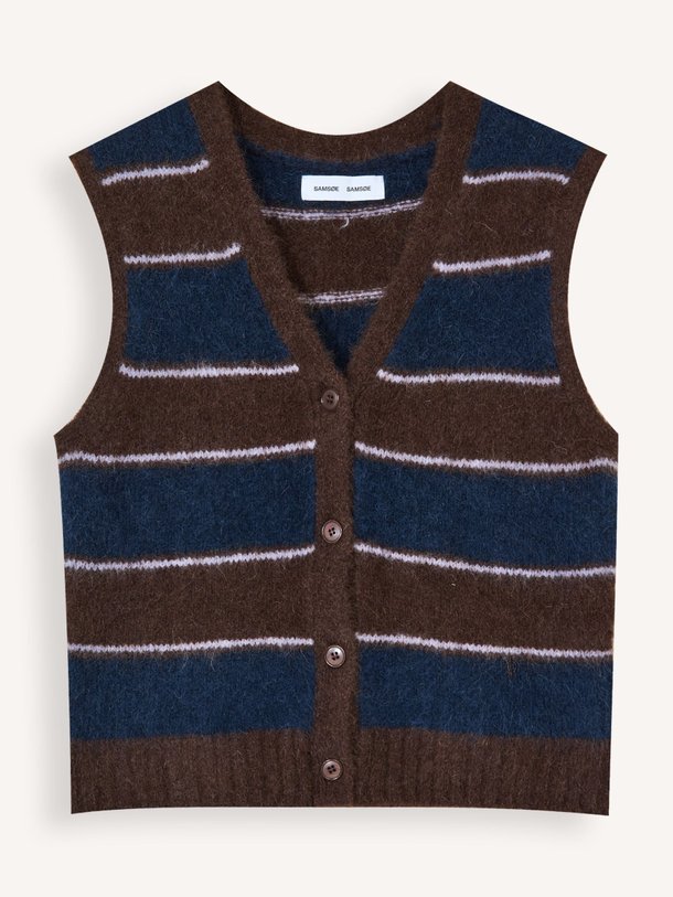 Ontdek de Sajeanne alpacamix gestreept gilet van Samsoe Samsoe in de kleur Donkerbruin bij Orangebag. Op werkdagen voor 21:45 besteld, morgen in huis.