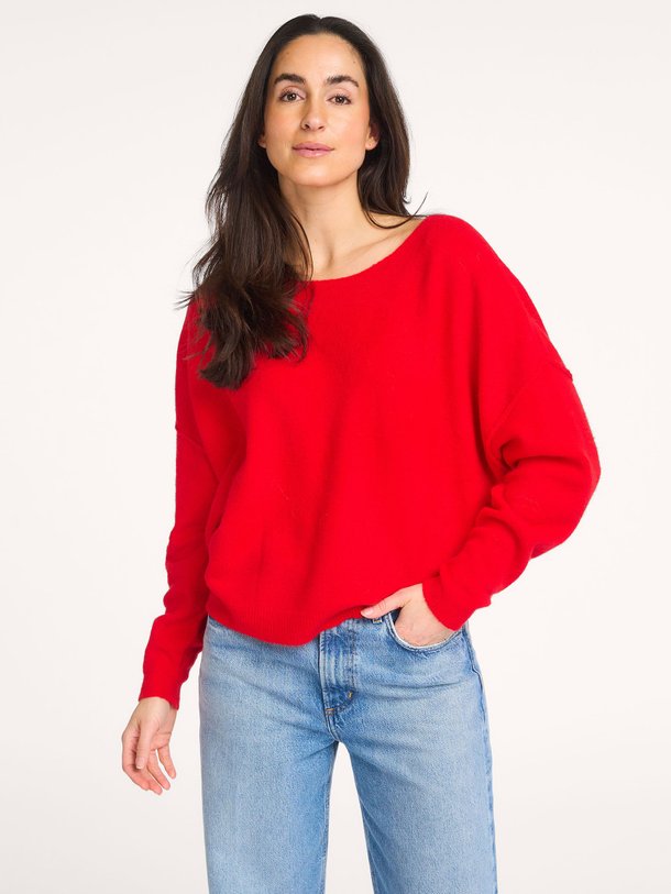 Ontdek de Damsville wolmix trui van American Vintage in de kleur Rood bij Orangebag. Op werkdagen voor 21:45 besteld, morgen in huis.