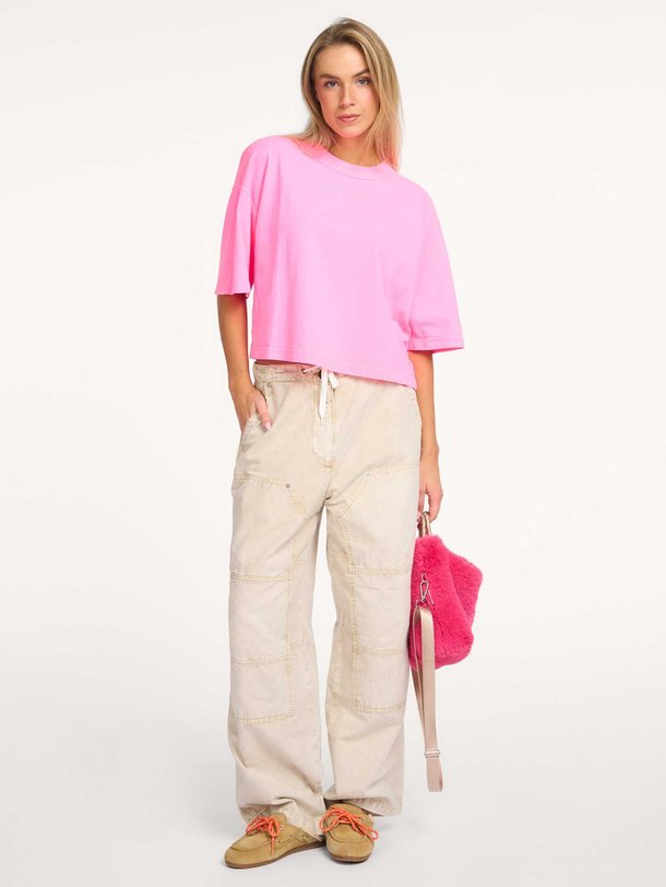 Ontdek de Voss katoenen T-shirt van Bellerose in de kleur Roze bij Orangebag. Op werkdagen voor 21:45 besteld, morgen in huis.