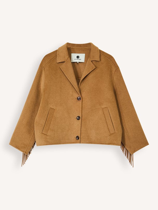 Ontdek de Billie wolmix mantel met franjes van Alter Ego in de kleur Cognac bij Orangebag. Op werkdagen voor 21:45 besteld, morgen in huis.