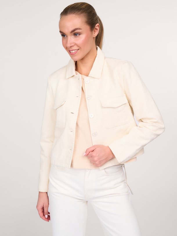 Ontdek de Primrose katoenen jack van Alchemist in de kleur ecru bij Orangebag. Op werkdagen voor 21:45 besteld, morgen in huis.