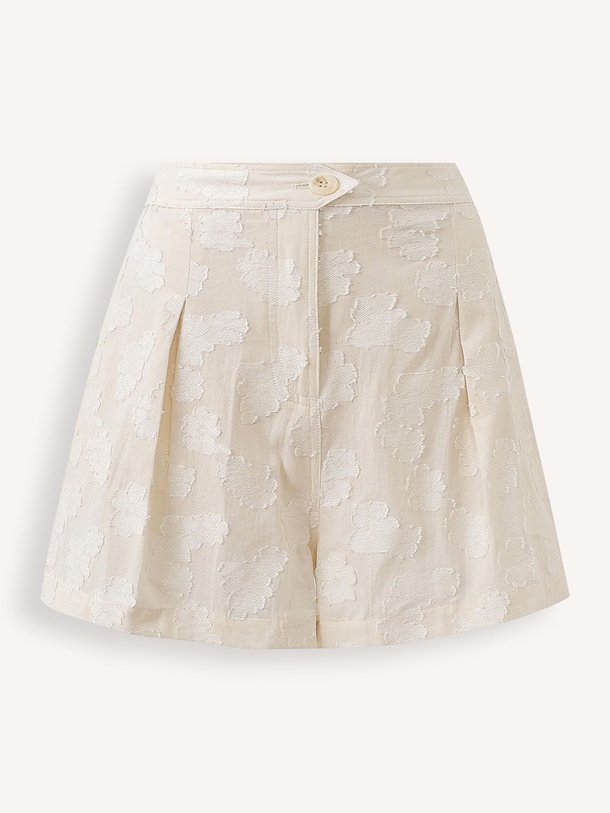 Ontdek de Novalie katoen/linnenmix short van Frnch in de kleur crème bij Orangebag. Op werkdagen voor 21:45 besteld, morgen in huis.