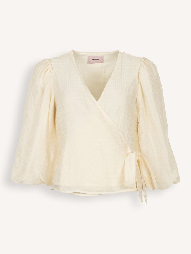 Ontdek de Bibienne lyocellmix seersucker overslag top van Freebird in de kleur off-white bij Orangebag. Op werkdagen voor 21:45 besteld, morgen in huis.