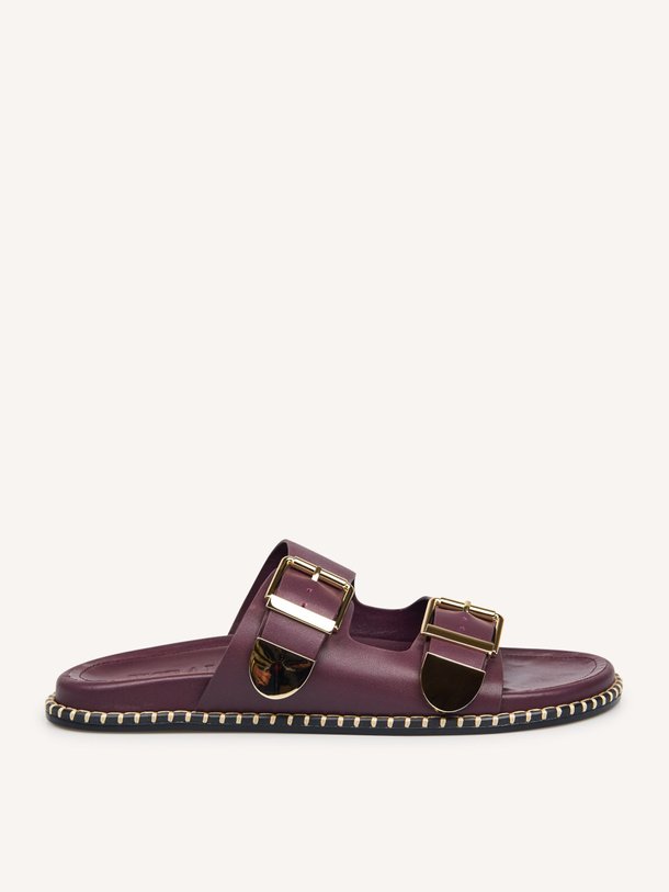 Ontdek de Hidra lederen slippers van Toral in de kleur Aubergine bij Orangebag. Op werkdagen voor 21:45 besteld, morgen in huis.
