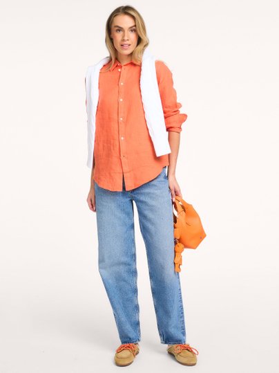 Ralph Lauren Linnen blouse - Oranje Ontdek de Linnen blouse van Ralph Lauren in de kleur Oranje bij Orangebag. Op werkdagen voor 21:45 besteld, morgen in huis.