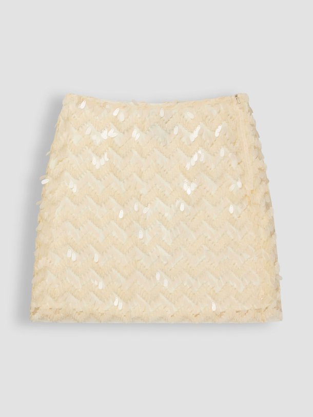 Munthe Moraine - Geweven Mesh Rok Met Pailletten - Crème Ontdek de Moraine geweven mesh rok met pailletten van Munthe in de kleur crème bij Orangebag. Op werkdagen voor 21:45 besteld, morgen in huis.