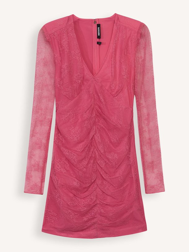 Ontdek de Geweven mesh jurk van Rotate Birger Christensen in de kleur roze bij Orangebag. Op werkdagen voor 21:45 besteld, morgen in huis.