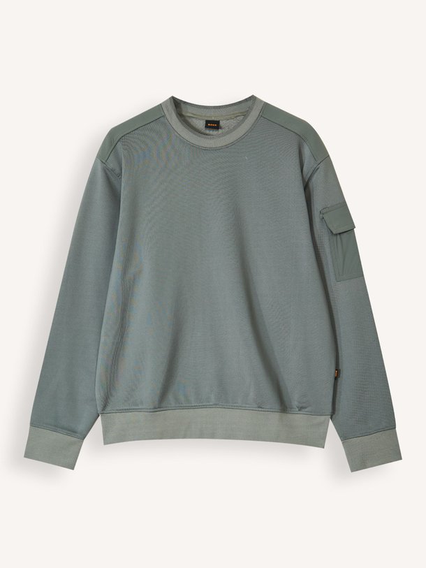 Ontdek de Functional katoenmix sweater van Boss in de kleur Groen bij Orangebag. Op werkdagen voor 21:45 besteld, morgen in huis.