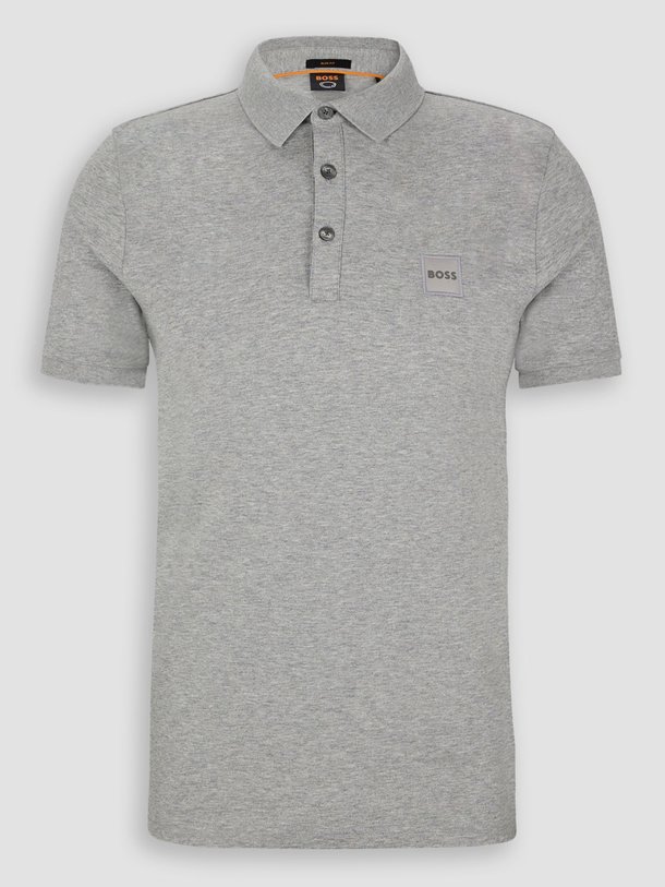 Ontdek de Passenger katoenmix gemeleerde pique polo van Boss in de kleur grijs bij Orangebag. Op werkdagen voor 21:45 besteld, morgen in huis.
