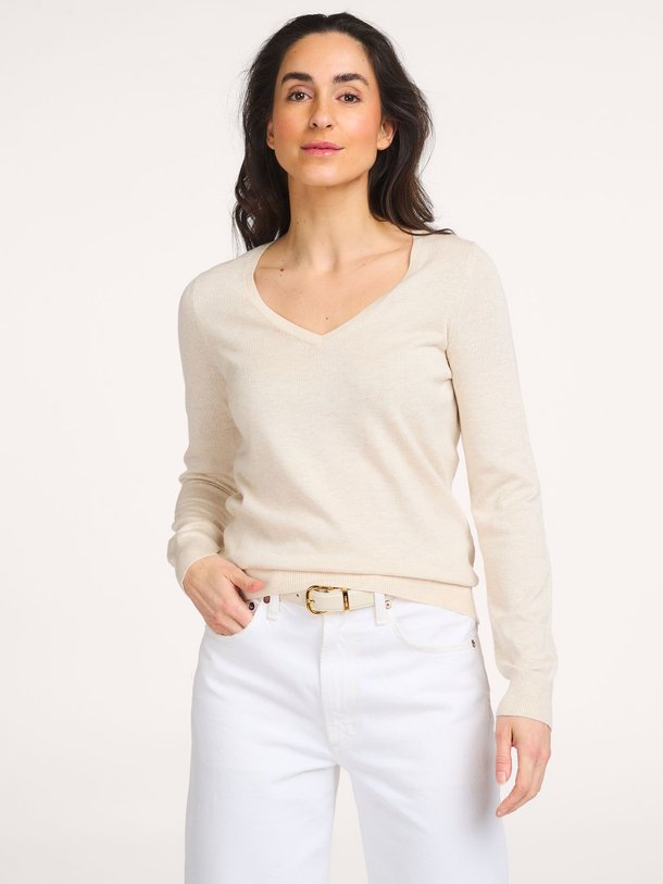 Ontdek de Katoen/viscosemix gemêleerde trui van Repeat in de kleur Zand bij Orangebag. Op werkdagen voor 21:45 besteld, morgen in huis.