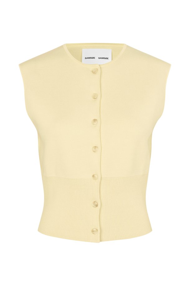 Ontdek de Anne viscosemix vest van Samsoe Samsoe in de kleur Geel bij Orangebag. Op werkdagen voor 21:45 besteld, morgen in huis.