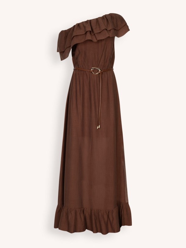 Ontdek de Ambarose geweven maxi off shoulder jurk van Dante 6 in de kleur Bruin bij Orangebag. Op werkdagen voor 21:45 besteld, morgen in huis.