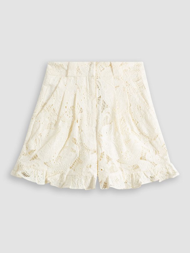 Ontdek de Morgane organic cotton short met borduursel van Hofmann Copenhagen in de kleur ecru bij Orangebag. Op werkdagen voor 21:45 besteld, morgen in huis.