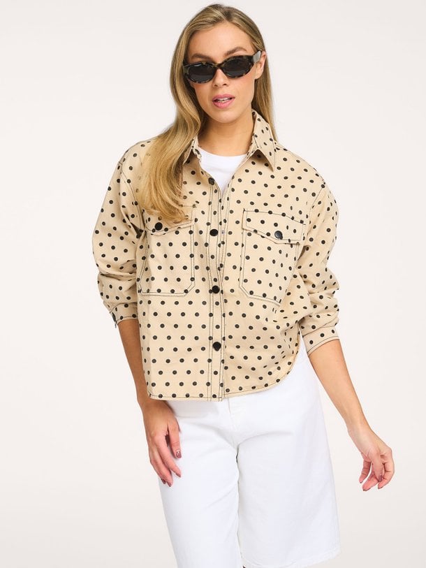 Co'Couture Diddi katoenen blouse met stippen - Beige Ontdek de Diddi katoenen blouse met stippen van Co'Couture in de kleur Beige bij Orangebag. Op werkdagen voor 21:45 besteld, morgen in huis.