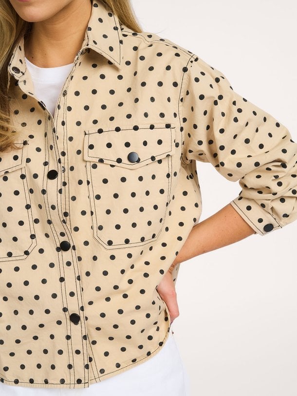 Co'Couture Diddi katoenen blouse met stippen - Beige Ontdek de Diddi katoenen blouse met stippen van Co'Couture in de kleur Beige bij Orangebag. Op werkdagen voor 21:45 besteld, morgen in huis.