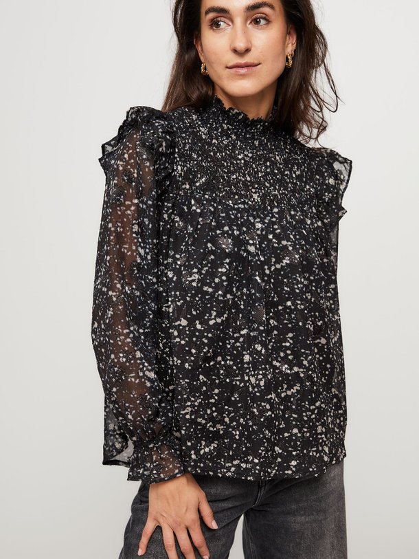 Ontdek de Snowdrift geweven top met print van Co'Couture in de kleur zwart bij Orangebag. Op werkdagen voor 21:45 besteld, morgen in huis.