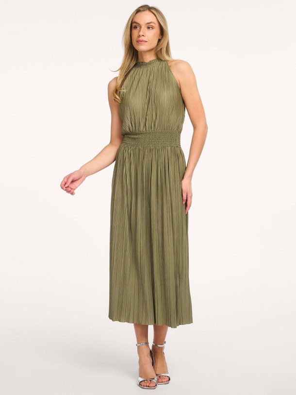 Ontdek de Uma geweven plissé jurk van Samsoe Samsoe in de kleur Groen bij Orangebag. Op werkdagen voor 21:45 besteld, morgen in huis.