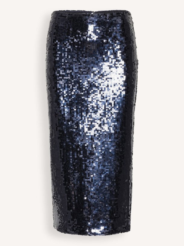 Ontdek de Tasha geweven rok met pailletten van Rotate Birger Christensen in de kleur Donkerblauw bij Orangebag. Op werkdagen voor 21:45 besteld, morgen in huis.
