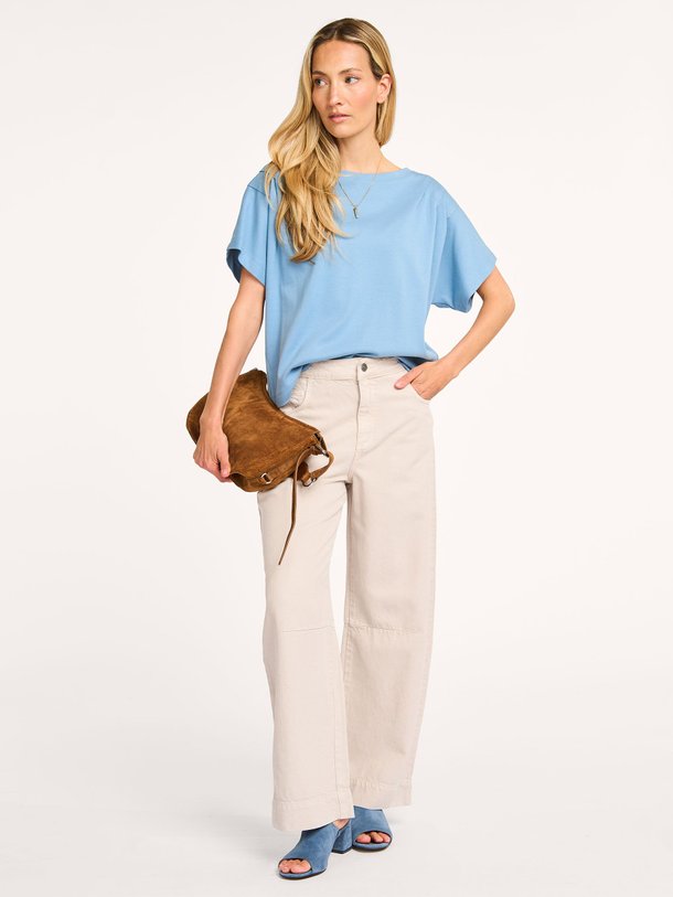 Ontdek de Zeline katoenmix top van Nathalie Vleeschouwer in de kleur blauw bij Orangebag. Op werkdagen voor 21:45 besteld, morgen in huis.