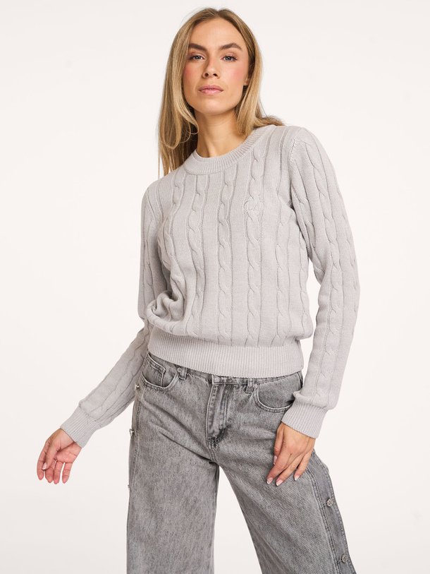 Ontdek de Kotom katoenmix kabel trui van Copenhagen Muse in de kleur grijs bij Orangebag. Op werkdagen voor 21:45 besteld, morgen in huis.