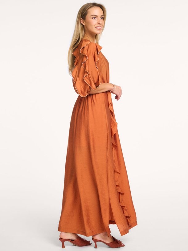 Ontdek de Anzur geweven maxi jurk van Dante 6 in de kleur Oranje bij Orangebag. Op werkdagen voor 21:45 besteld, morgen in huis.