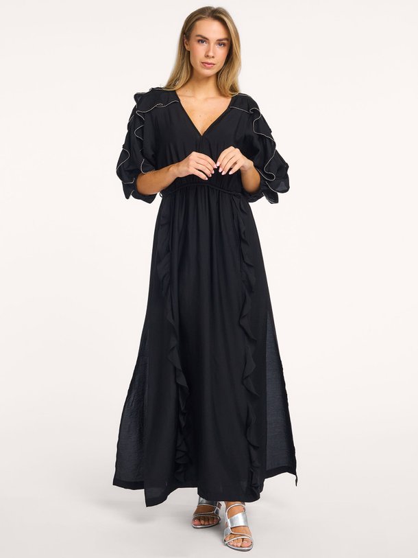 Ontdek de Anzur geweven maxi jurk van Dante 6 in de kleur Zwart bij Orangebag. Op werkdagen voor 21:45 besteld, morgen in huis.