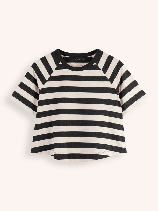 Majestic Filatures M441 Organic Cotton T-Shirt Met Gestreept Dessin - Zand Ontdek de M441 Organic cotton T-shirt met gestreept dessin van Majestic Filatures in de kleur zand bij Orangebag. Op werkdagen voor 21:45 besteld, morgen in huis.