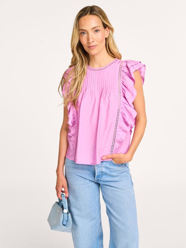 Ontdek de Callum modalmix top van Co'Couture in de kleur roze bij Orangebag. Op werkdagen voor 21:45 besteld, morgen in huis.