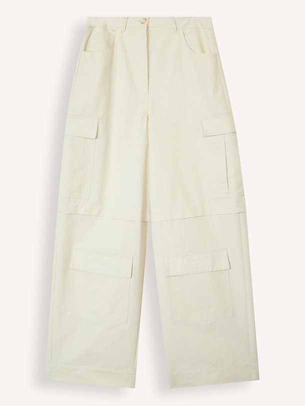 Ontdek de Jaxxon katoenmix cargo broek van Essentiel Antwerp in de kleur Off-white bij Orangebag. Op werkdagen voor 21:45 besteld, morgen in huis.