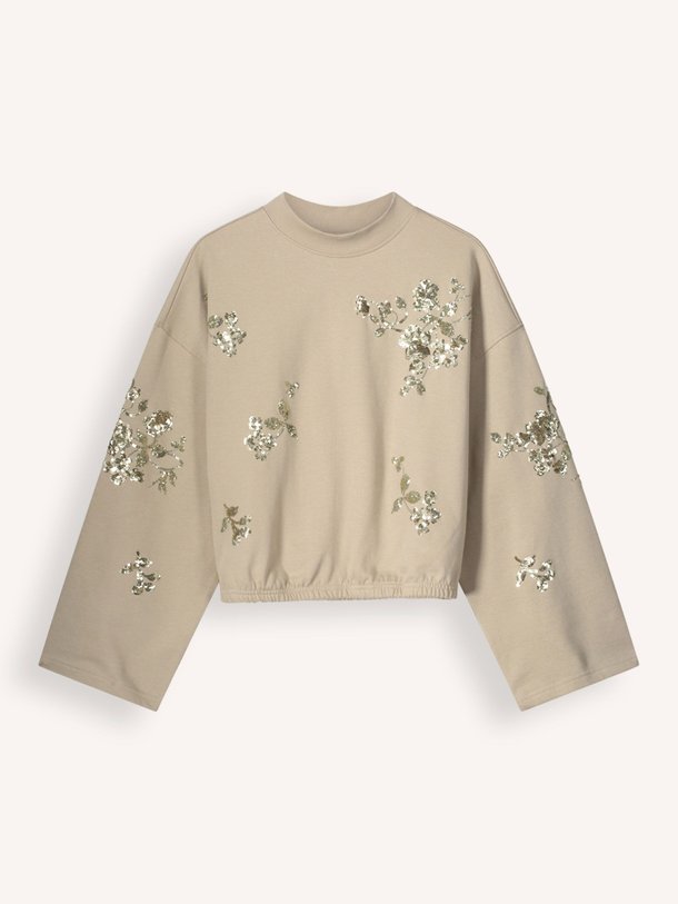Ontdek de Katoenmix trui met pailletten van Summum in de kleur beige bij Orangebag. Op werkdagen voor 21:45 besteld, morgen in huis.
