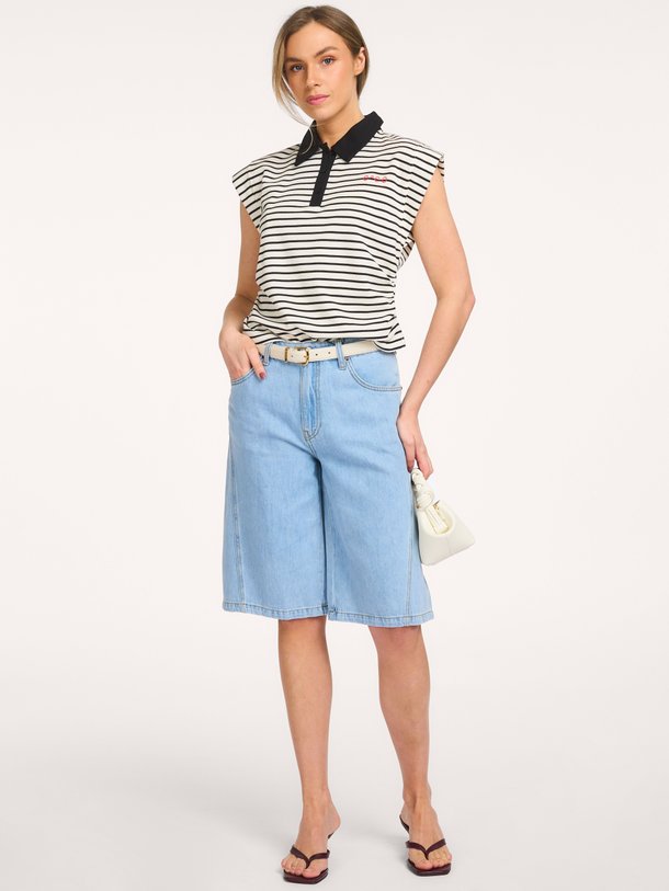 Ontdek de Sharon denim bermuda short van Co'Couture in de kleur Blauw bij Orangebag. Op werkdagen voor 21:45 besteld, morgen in huis.