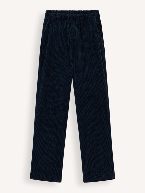 Ontdek de Sherlock katoenmix ribcord broek van Louizon in de kleur donkerblauw bij Orangebag. Op werkdagen voor 21:45 besteld, morgen in huis.